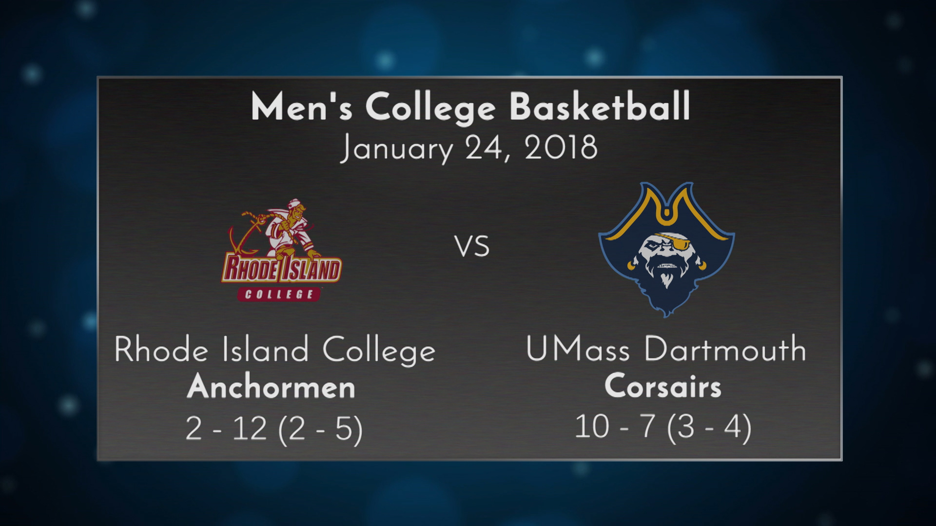 Thumbnail image for UMass Dartmouth Mens Basketball vs RIC - January 24, 2018