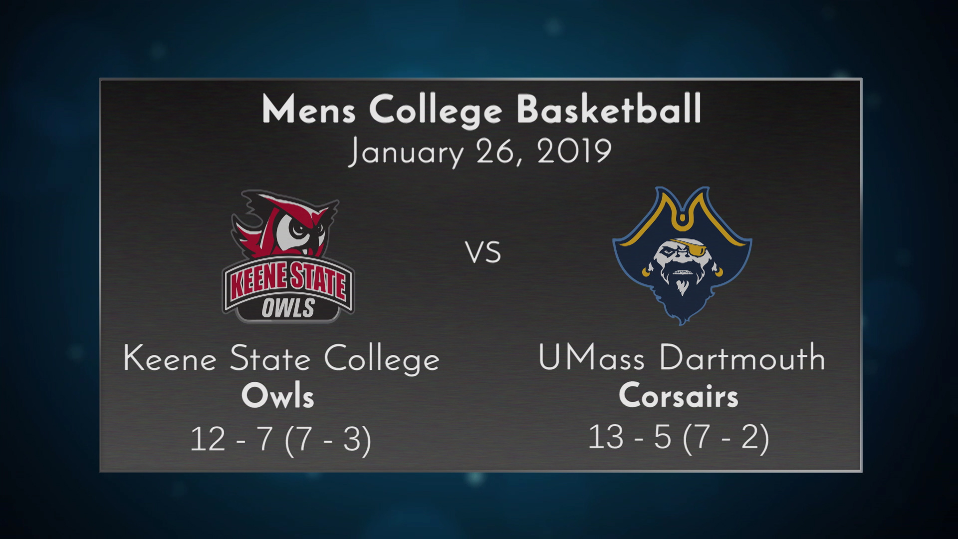 Thumbnail image for UMass Dartmouth Mens Basketball vs Keene State - January 26, 2019