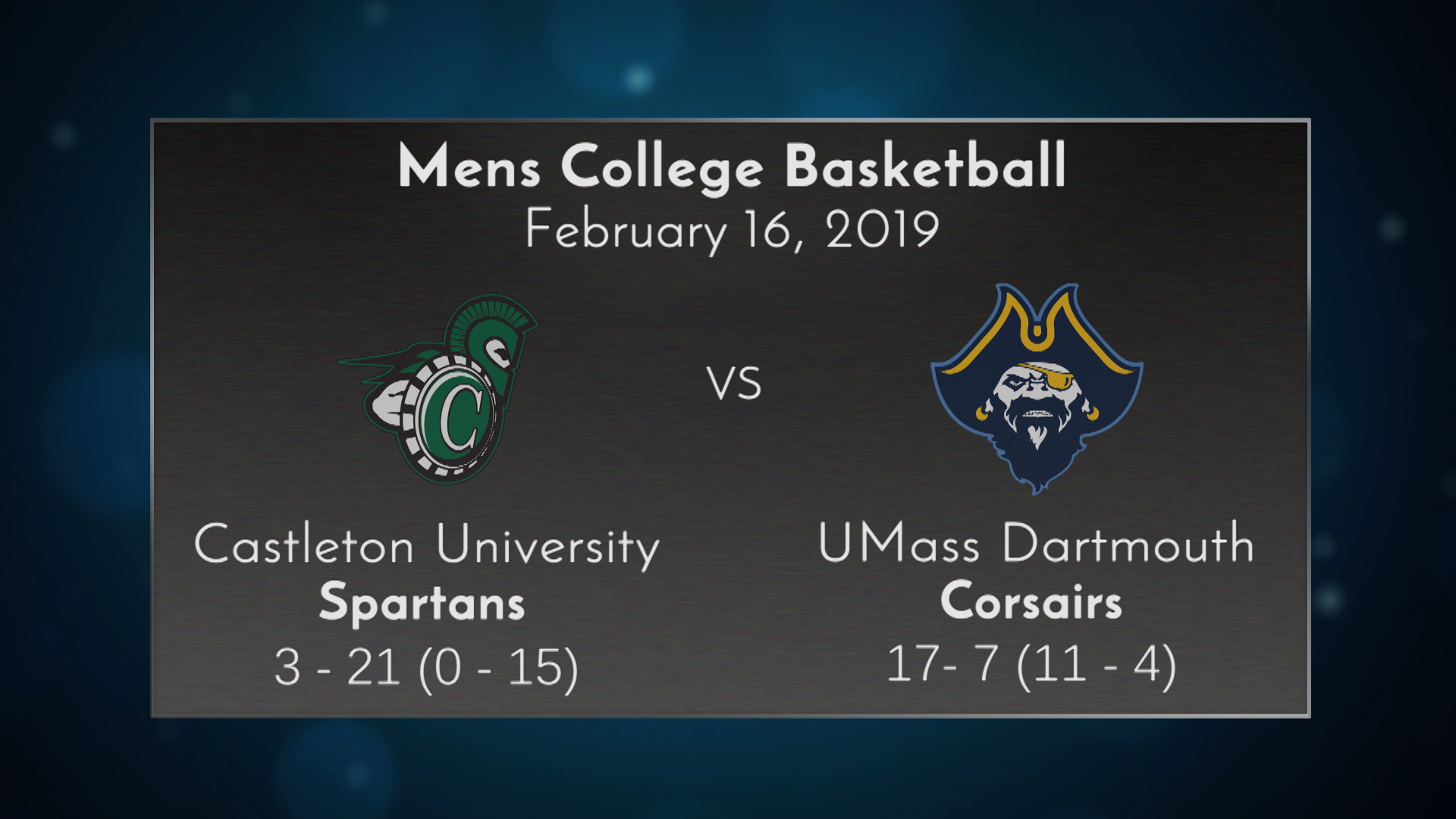 Thumbnail image for UMass Dartmouth Mens Basketball vs Castleton - February 16, 2019