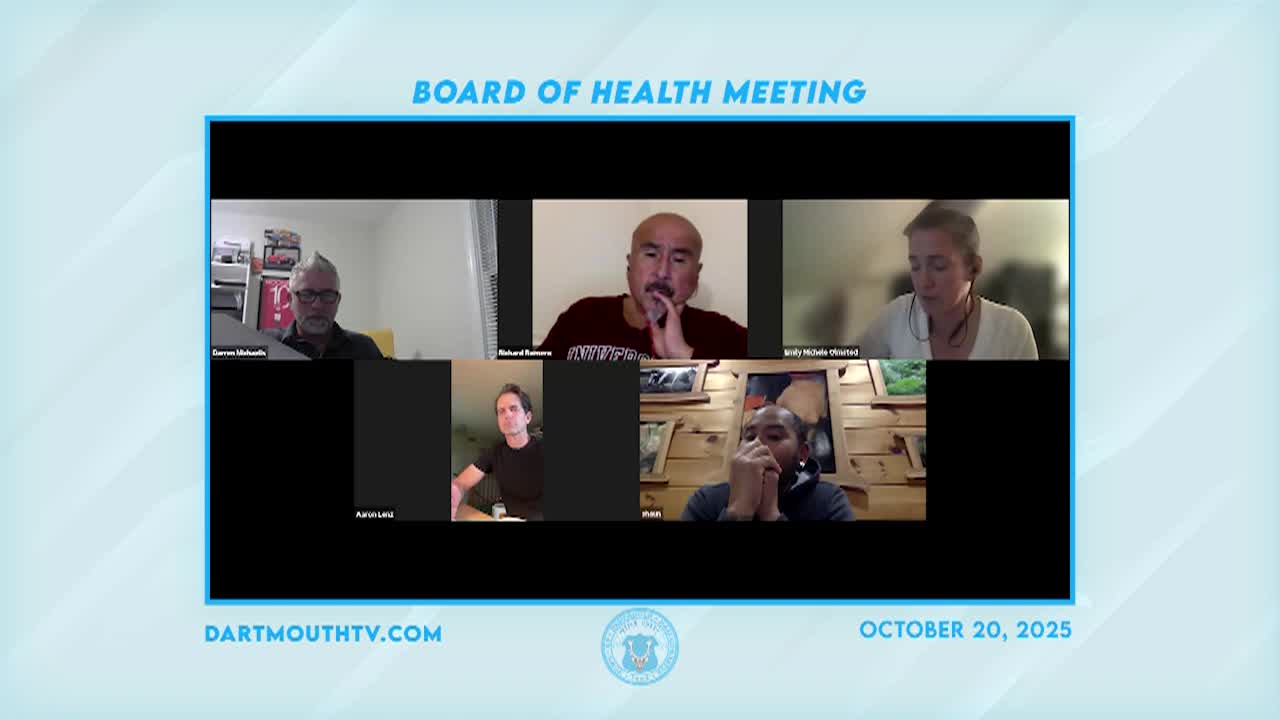 Board of Health Meeting - October 20, 2025