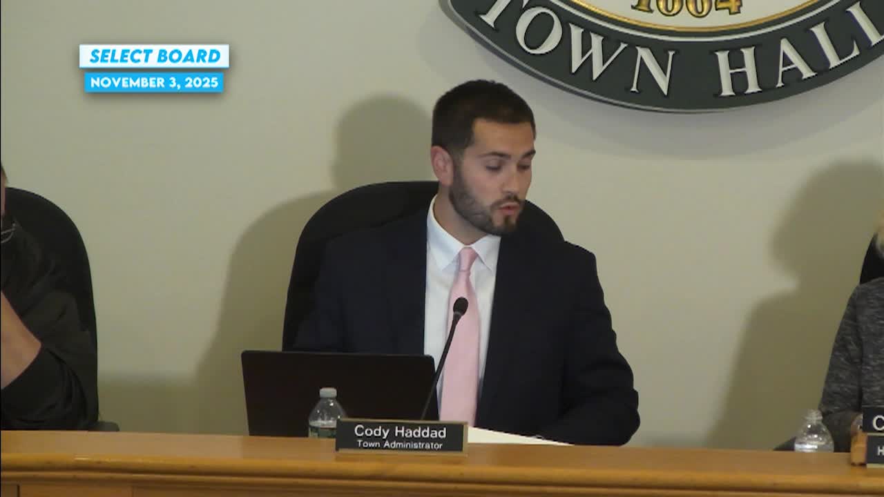 Select Board Meeting November 3, 2025